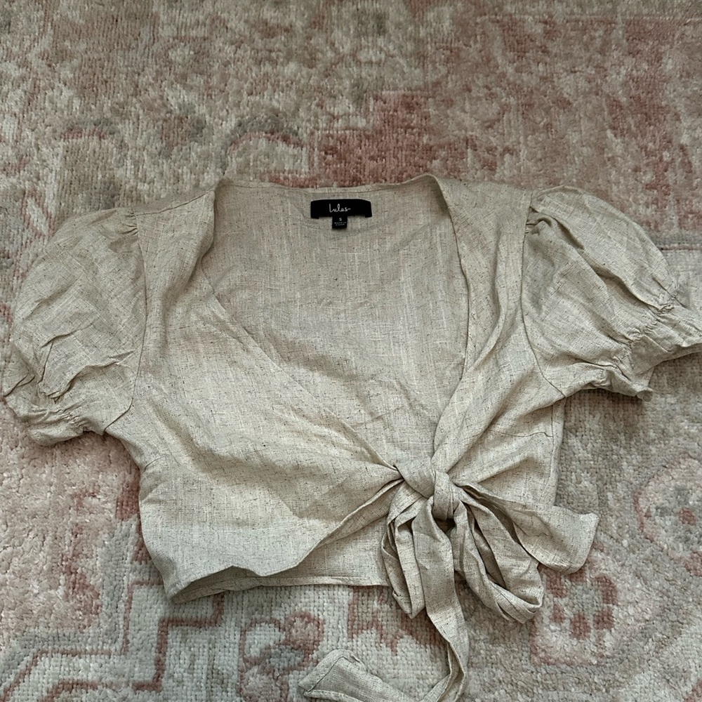 Lulus crop wrap top